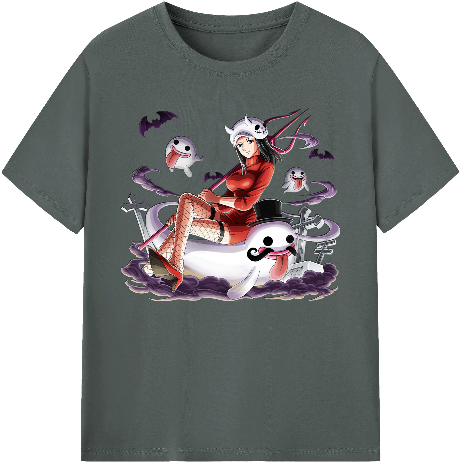 ワンピース ニコ・ロビン ONE PIECE Nico Robin 綿100％ メンズ半袖Tシャツ｜肌触りやわらか＆通気性